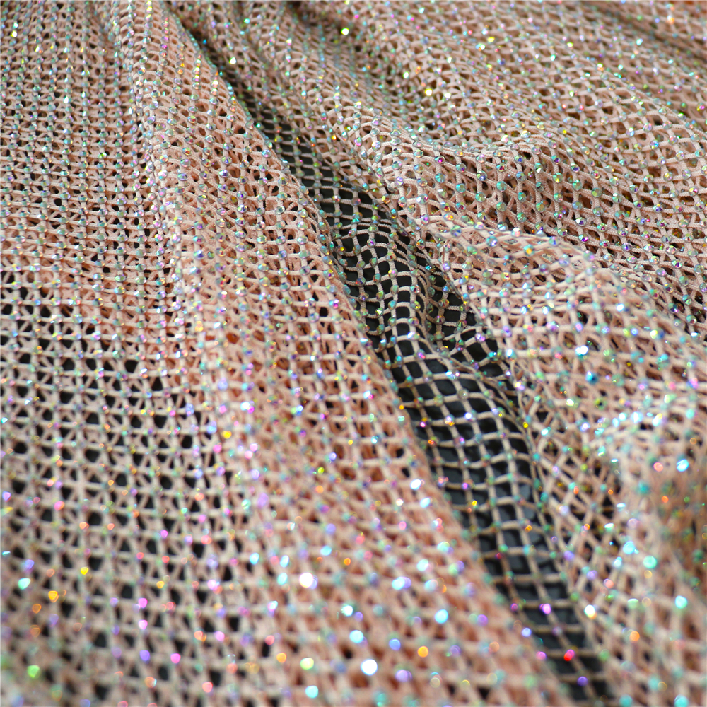 Fashion DIY AB Color Rhineston - Crystal Mesh Fabric reseña y precio