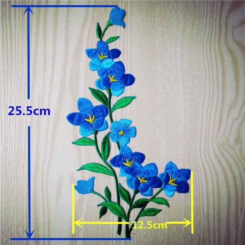 1/2pcs Nice Blue Flower Patch  - Applique Patch Flower reseña y precio