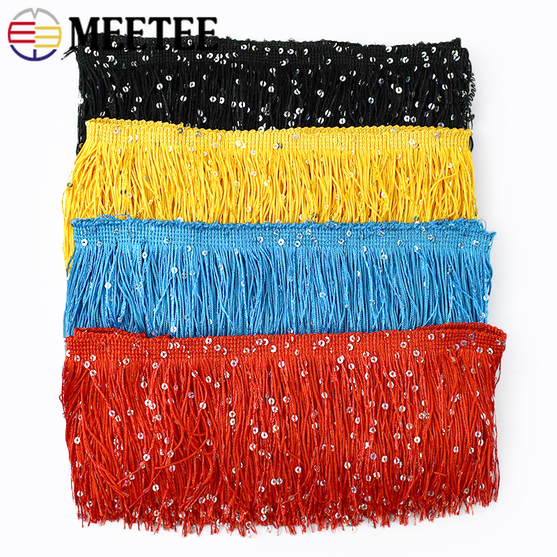 4/8M 10cm Colorful Sequin Tass - Fringe Ribbon Sewing reseña y precio