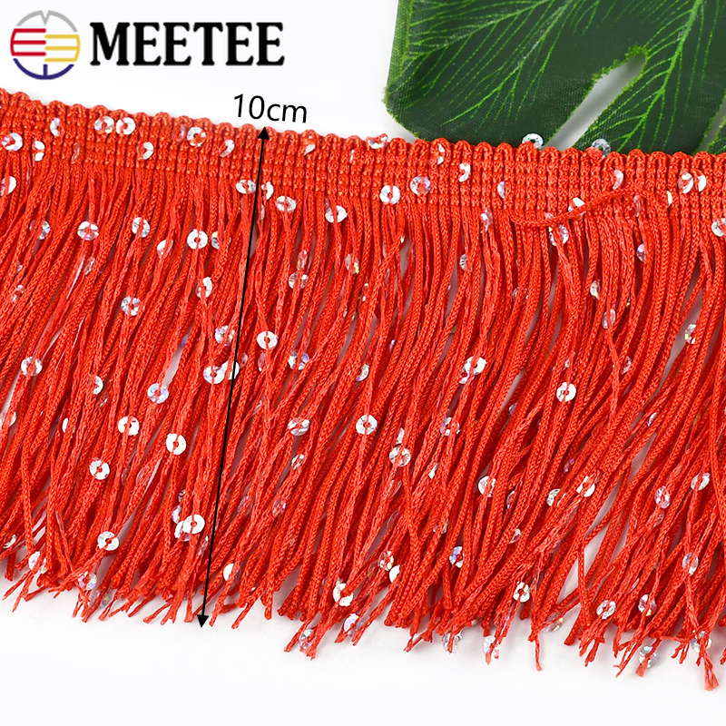 4/8M 10cm Colorful Sequin Tass - Fringe Ribbon Sewing reseña y precio