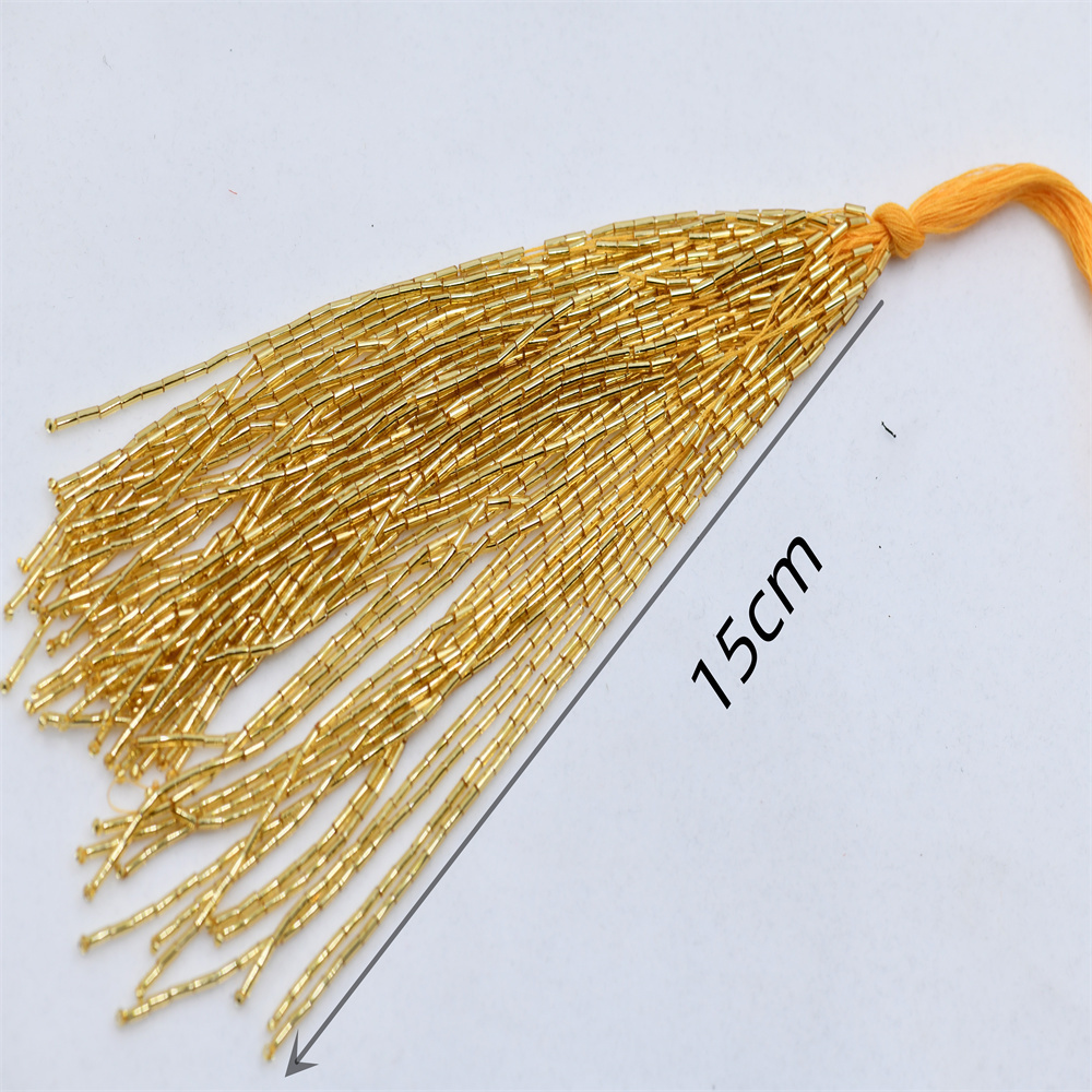 15cm wide 1 bundle gold silver - Beaded Trim Fringe reseña y precio