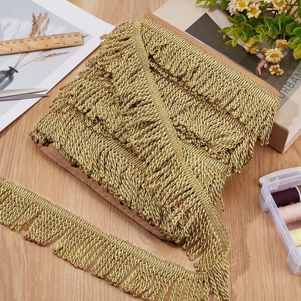 12 Yardsx2.2Inch Fringe Trim C - Tassel Fringe Trim reseña y precio