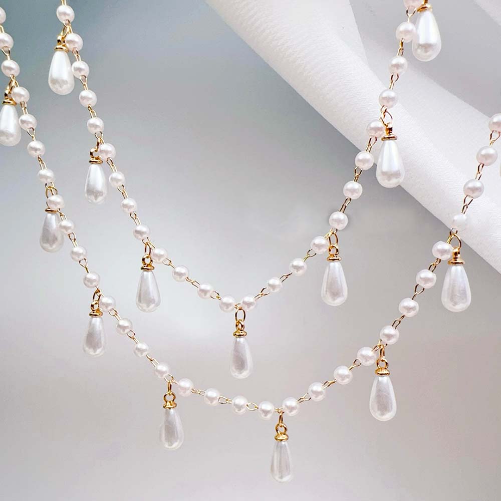 0.5M 1M Imitation Pearl Waterd - Pearl Trim Chain reseña y precio