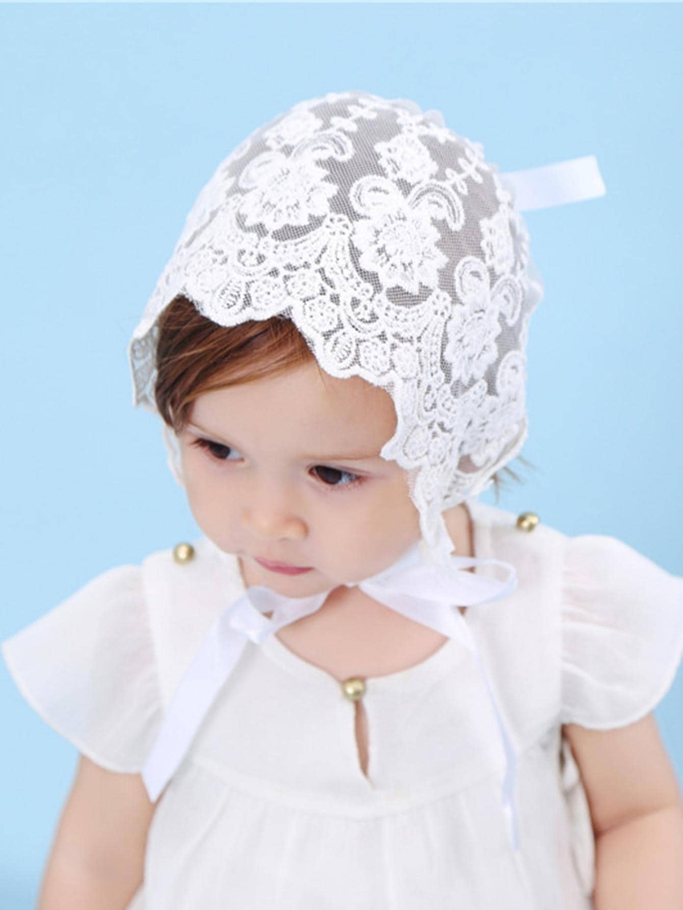Baby Lace Brim Headband Hat He - Embroidery Embellishments reseña y precio