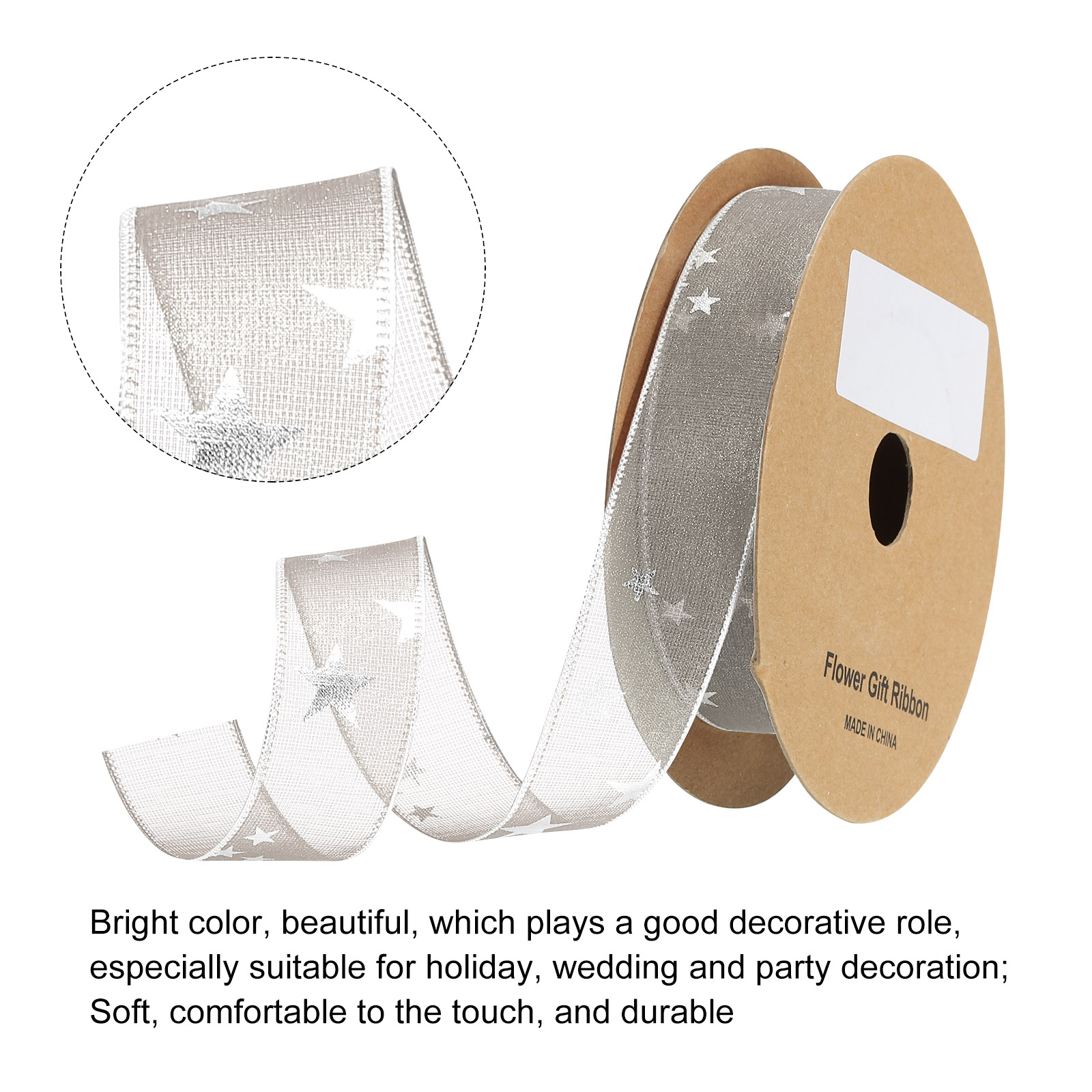 1 Inch 20 Yard Star Organza Sh - Organza Ribbon Spool reseña y precio