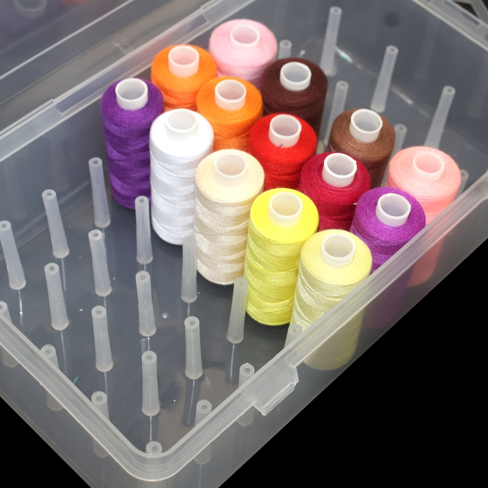 Clear Plastic Sewing Thread St - Craft Embellishment Storage reseña y precio