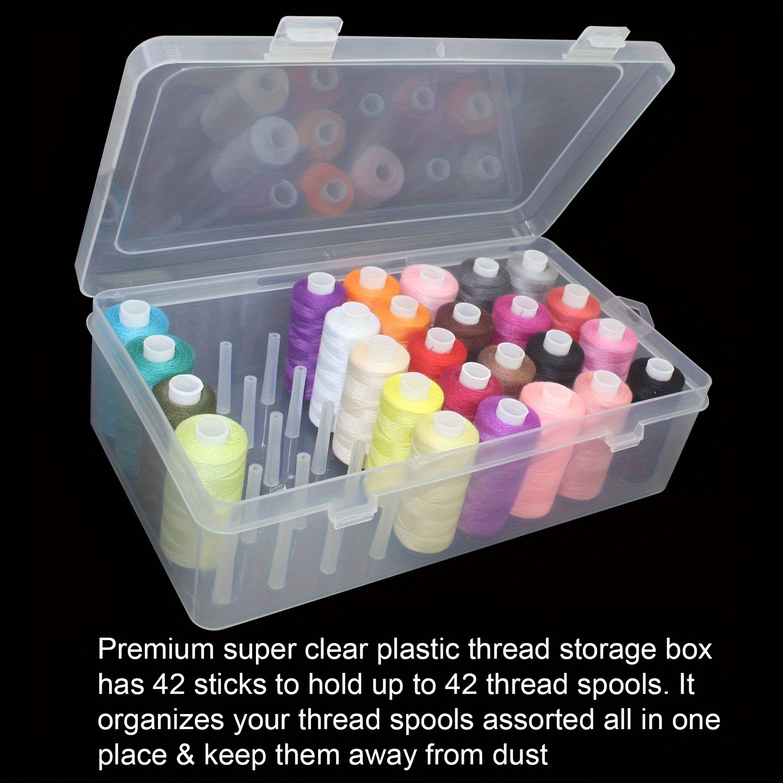 Clear Plastic Sewing Thread St - Craft Embellishment Storage reseña y precio