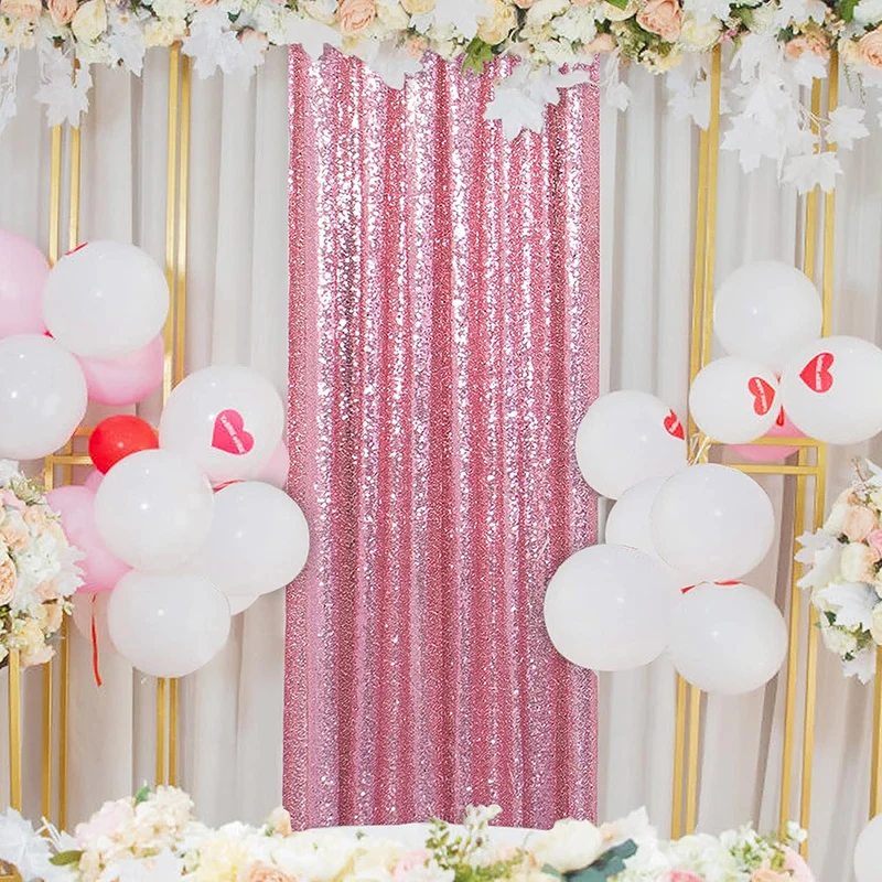 1PC Pink Sequin Backdrop Curta - Sequin Fabric Panel reseña y precio