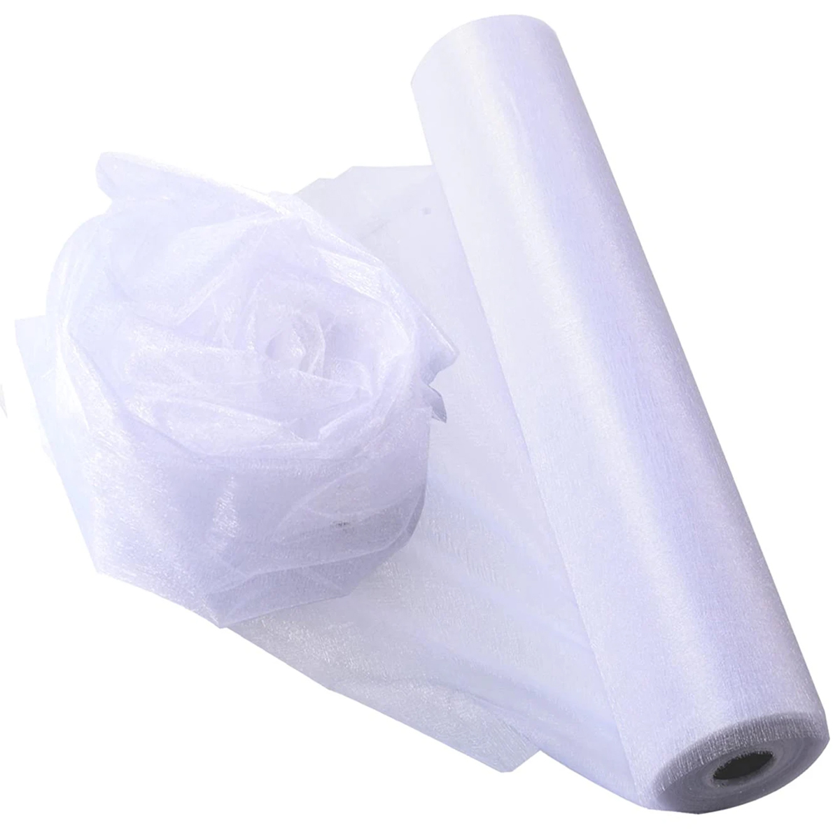 Crystal Organza Fabric Tulle - - Organza Ribbon Spool reseña y precio