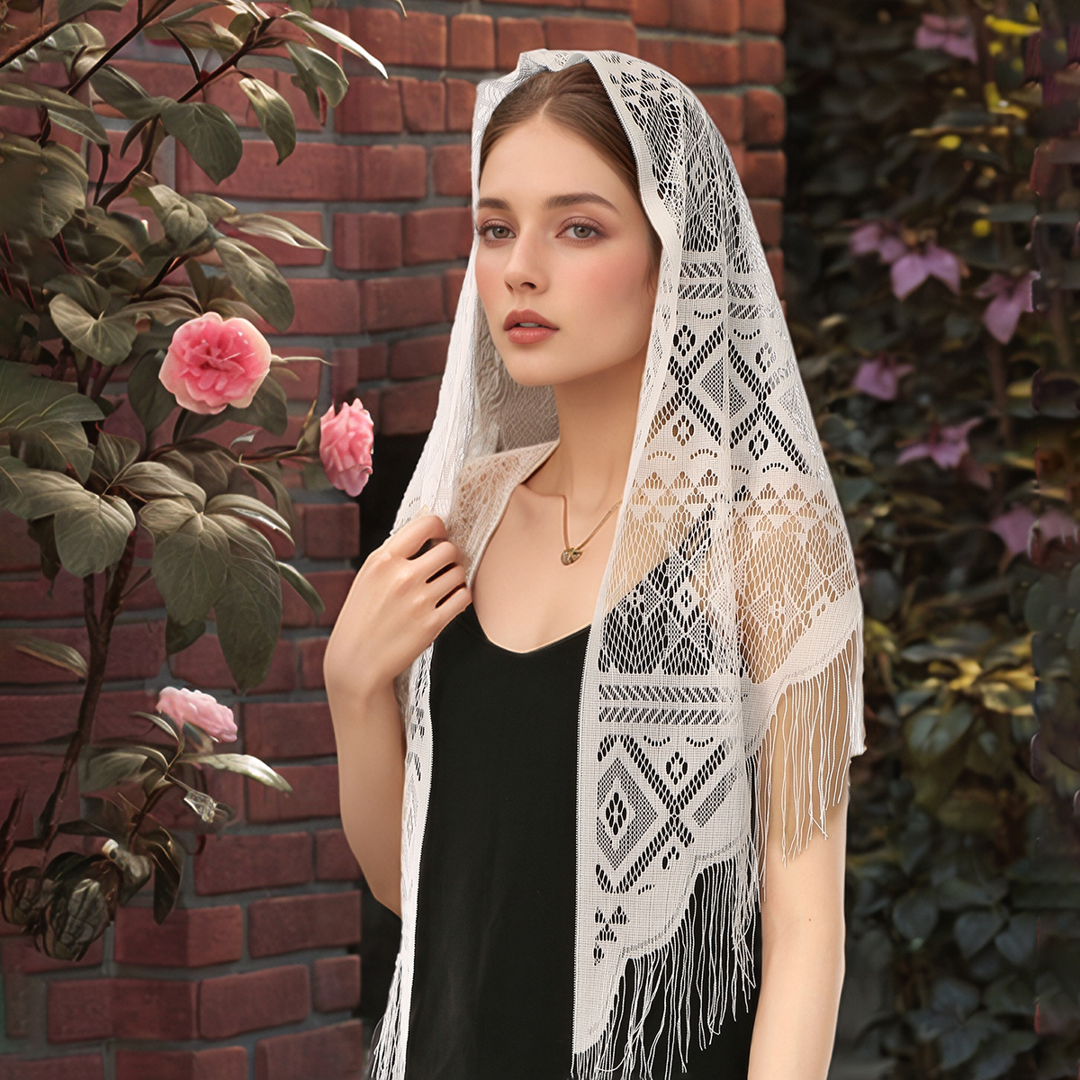 Fashion Lace Embroidery Triang - Tassel Fringe Trim reseña y precio