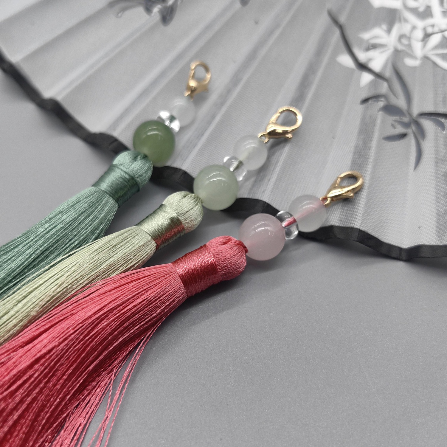 8cm Lobster Clasp Tassel Charm - Beaded Trim Fringe reseña y precio