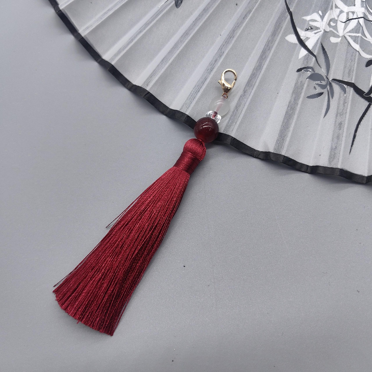 8cm Lobster Clasp Tassel Charm - Beaded Trim Fringe reseña y precio