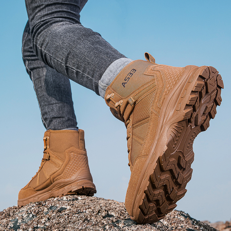 Men's Military Tactical Boots  - Guipure Lace Panel reseña y precio