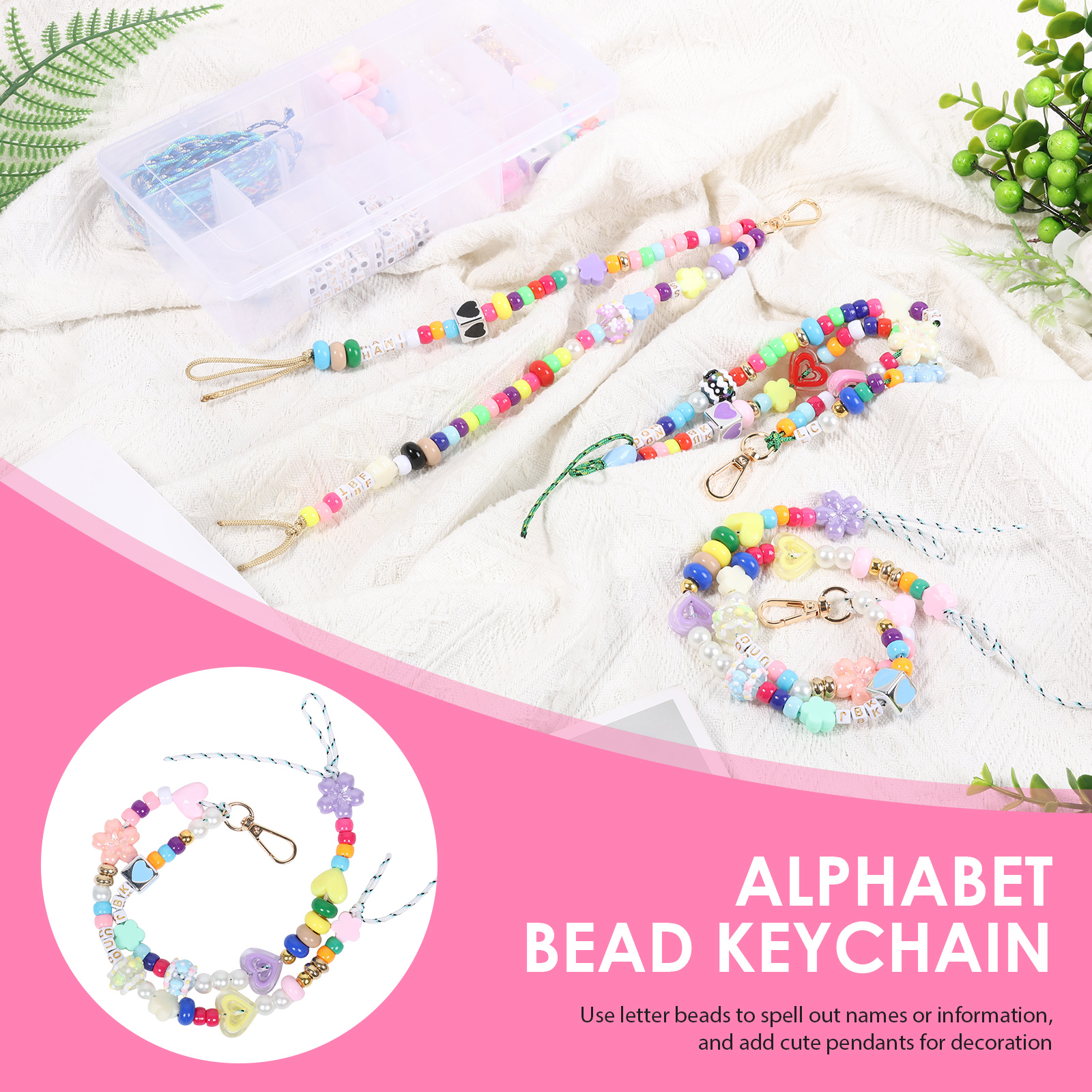 421PCS Beaded Keychain Making  - Embellishment Crafts reseña y precio