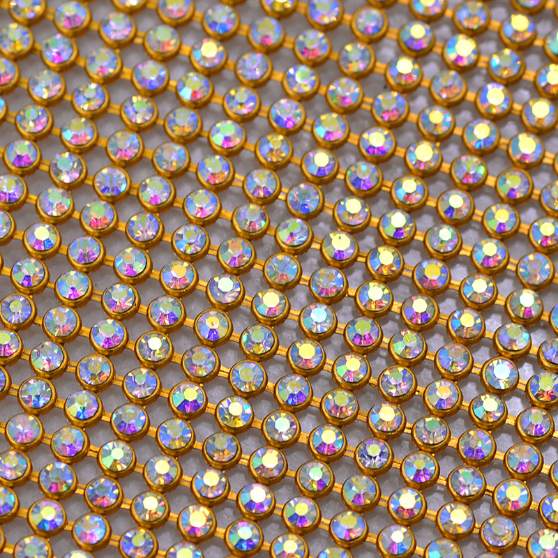 JUNAO 45*120cm Crystal AB Glas - Crystal Mesh Fabric reseña y precio