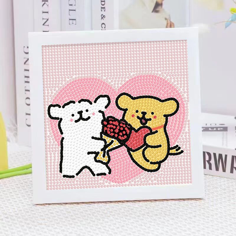 Cartoon Line Puppy Crystal Dia - Embroidery Embellishments reseña y precio
