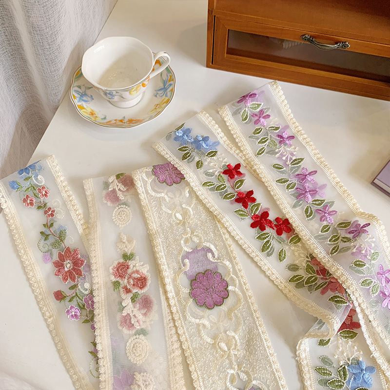 1 Yard Lace Embroidery Flower  - Lace Ribbon Trim reseña y precio