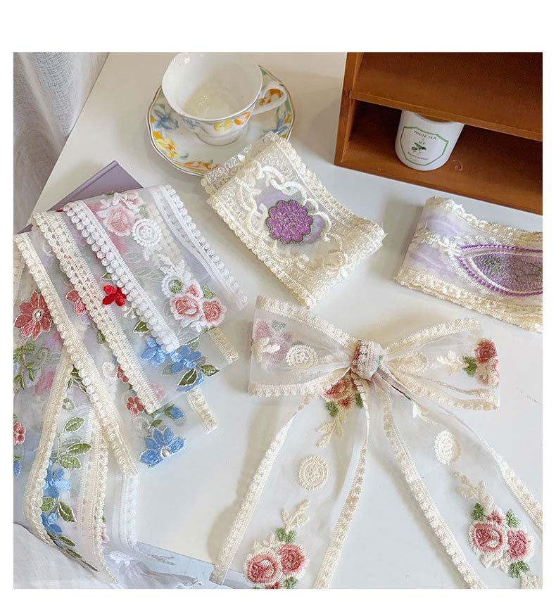 1 Yard Lace Embroidery Flower  - Lace Ribbon Trim reseña y precio