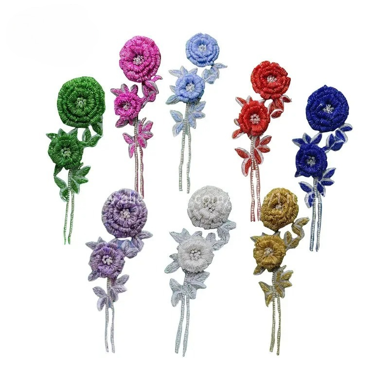 NEW Multicolor Handmade Beaded - Applique Patch Flower reseña y precio