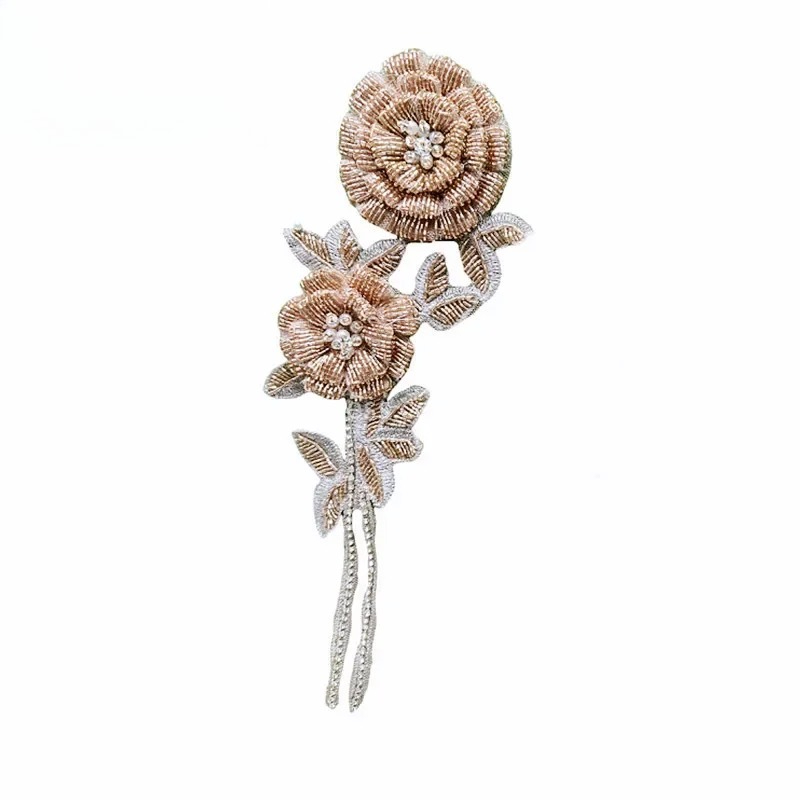 NEW Multicolor Handmade Beaded - Applique Patch Flower reseña y precio