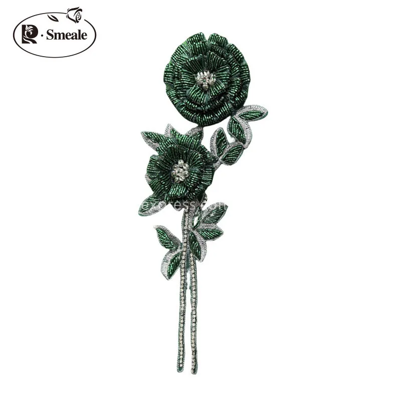 NEW Multicolor Handmade Beaded - Applique Patch Flower reseña y precio