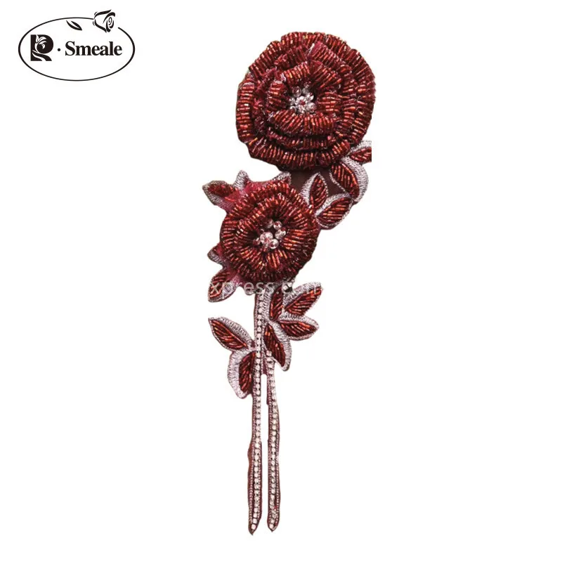 NEW Multicolor Handmade Beaded - Applique Patch Flower reseña y precio
