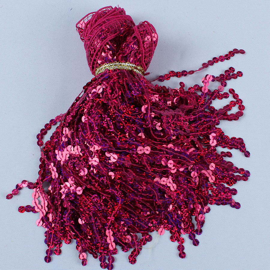 6 Meters/lot Holographic Sequi - Beaded Trim Fringe reseña y precio