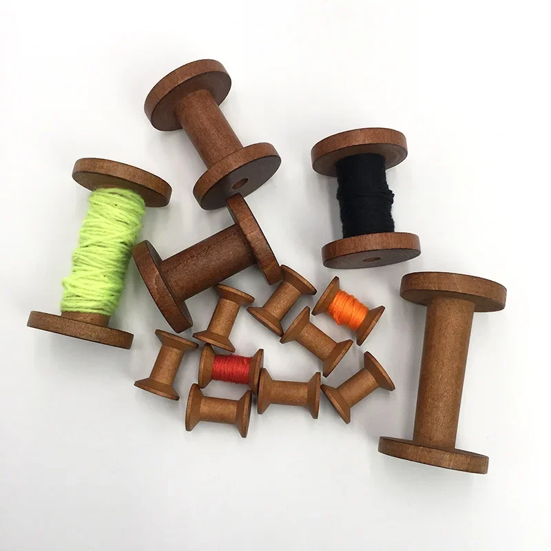 1Pc Brown Big Wood Empty Spool - Organza Ribbon Spool reseña y precio