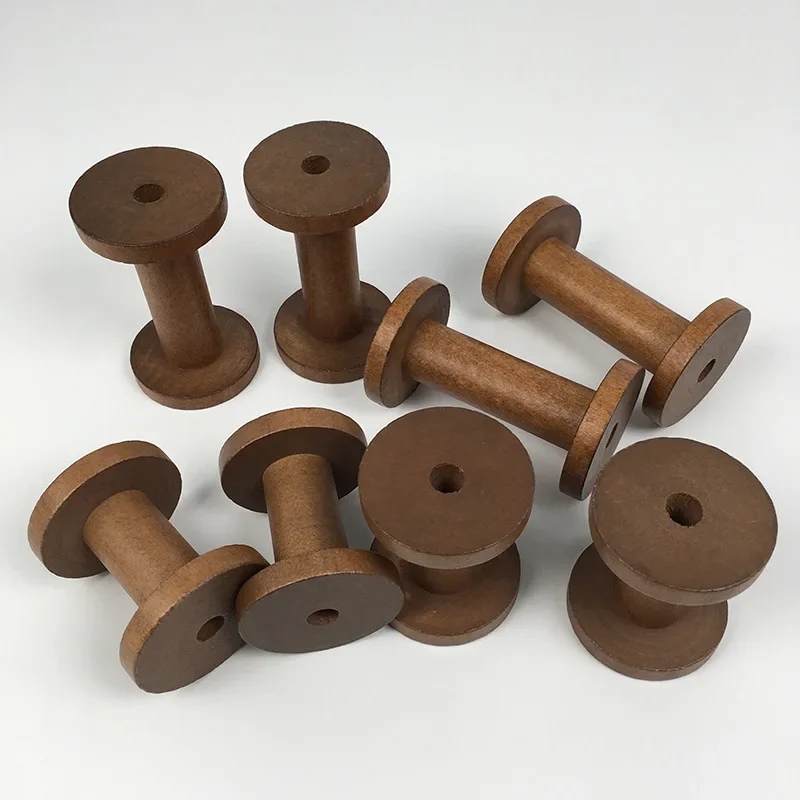 1Pc Brown Big Wood Empty Spool - Organza Ribbon Spool reseña y precio