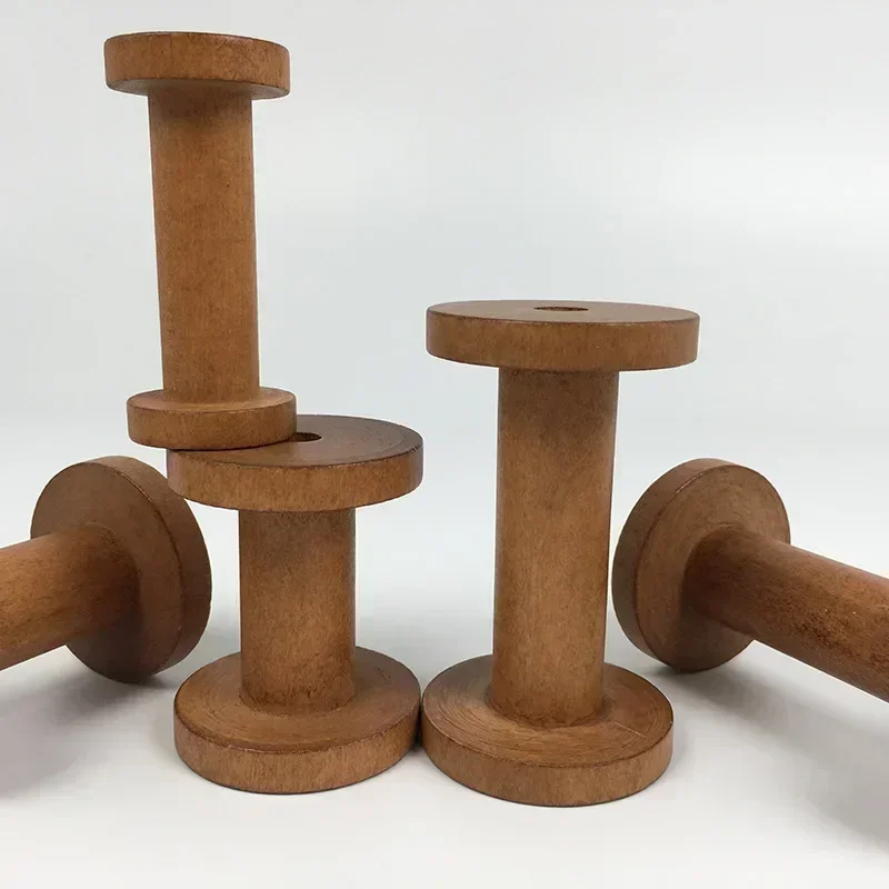 1Pc Brown Big Wood Empty Spool - Organza Ribbon Spool reseña y precio