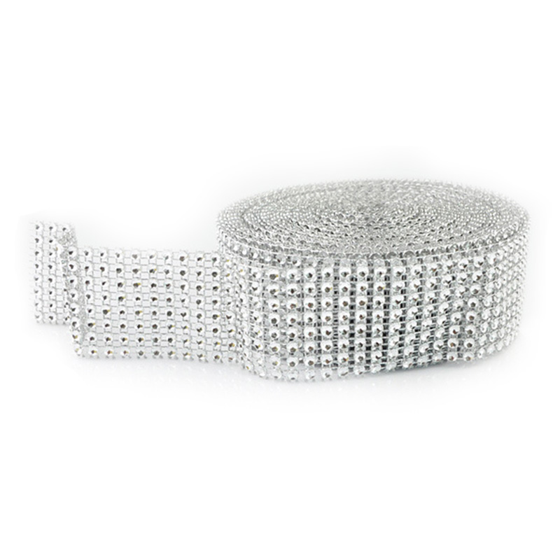 2Yard 4CM Gold Silver DIY Diam - Crystal Mesh Fabric reseña y precio