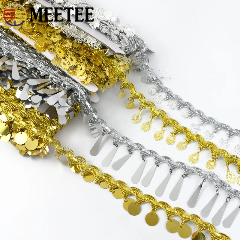 10Yards 3-5.5cm Sequin Tassel  - Fringe Ribbon Sewing reseña y precio
