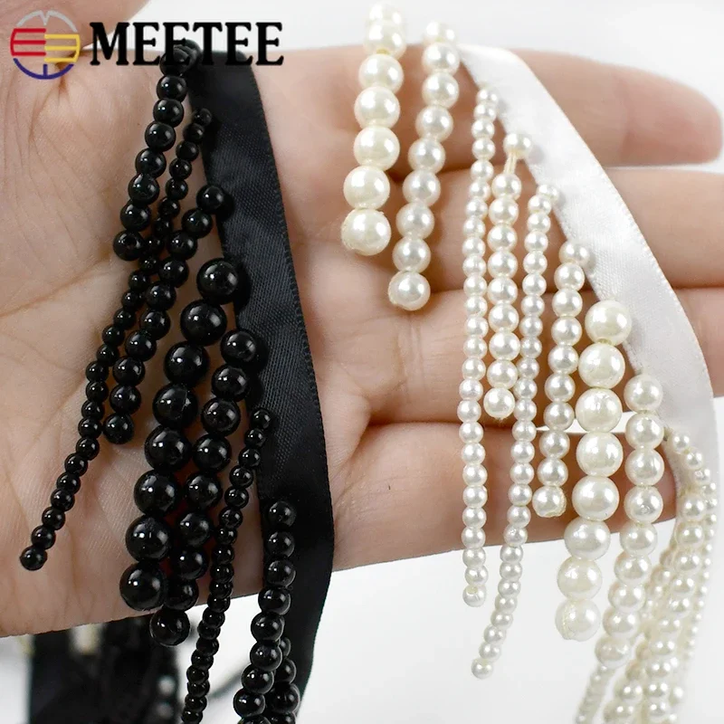 1/2Yards Pearl Beaded Tassel F - Fringe Ribbon Sewing reseña y precio