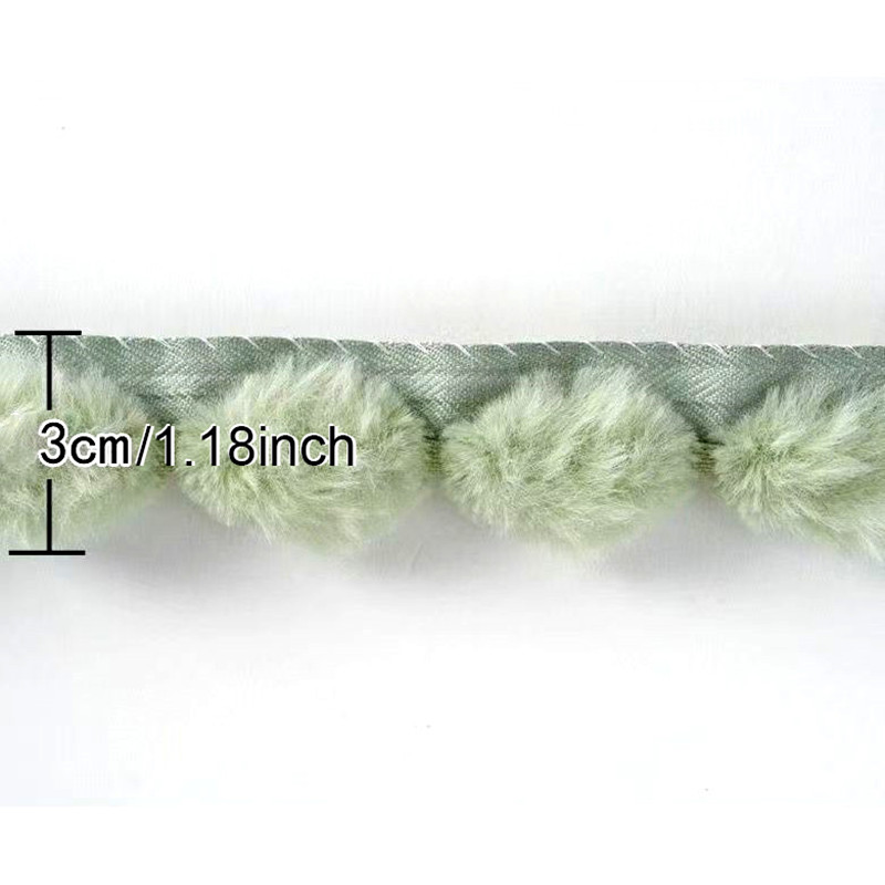3cm Faux Rabbit Fur Pom Pom Ba - Fringe Ribbon Sewing reseña y precio