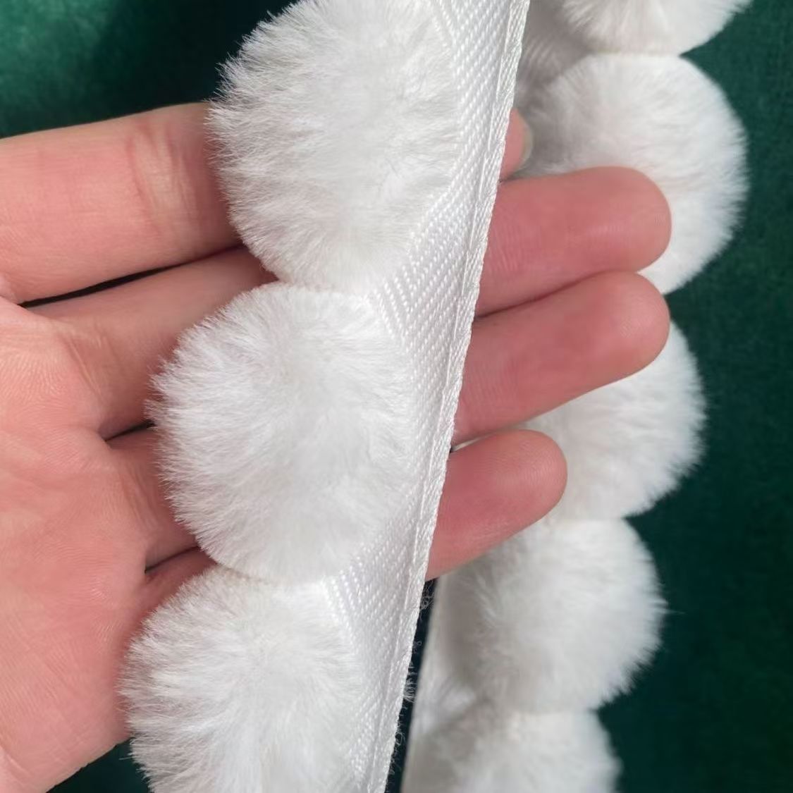 3cm Faux Rabbit Fur Pom Pom Ba - Fringe Ribbon Sewing reseña y precio