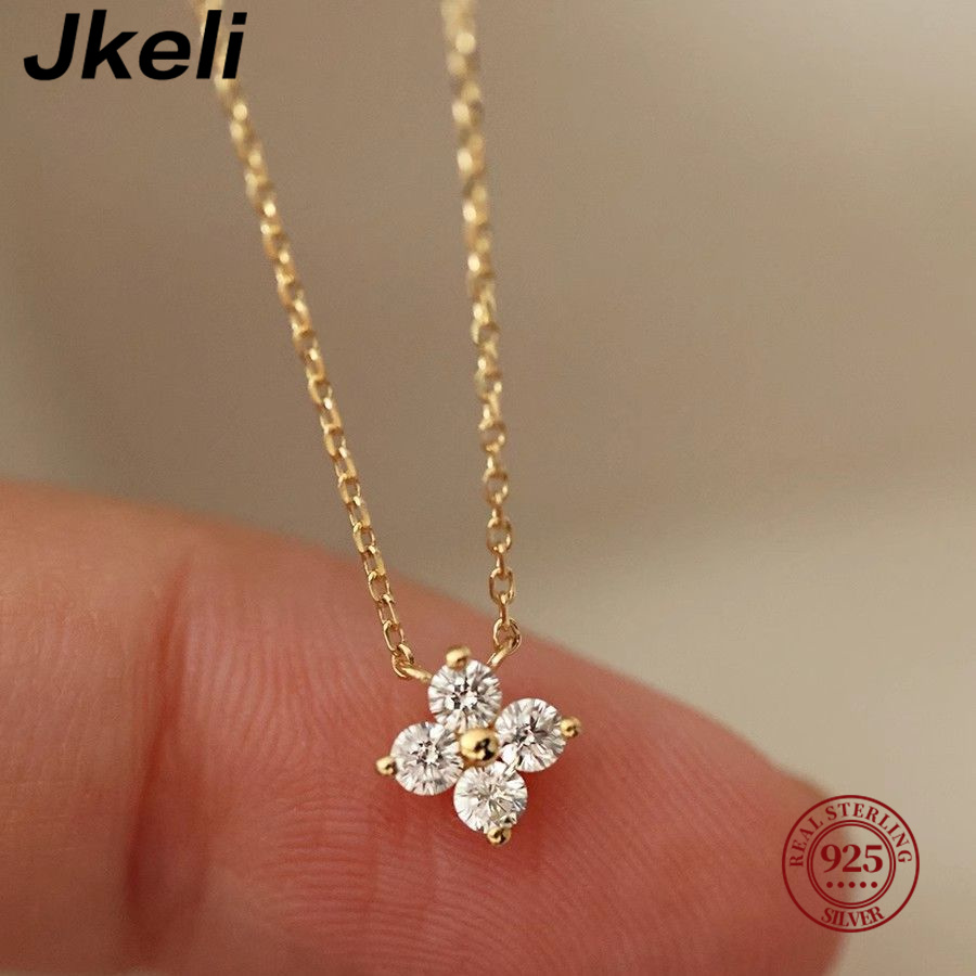 Jkeli 925 sterling silver plat - Pearl Trim Chain reseña y precio