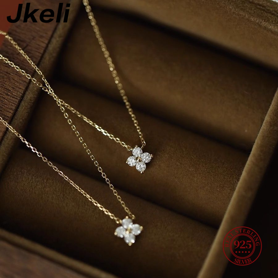 Jkeli 925 sterling silver plat - Pearl Trim Chain reseña y precio