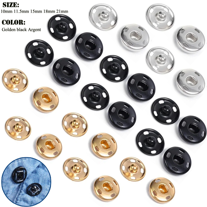 10/50 Set 8-10mm Metal Sew-on  - Iron On Stud Set reseña y precio