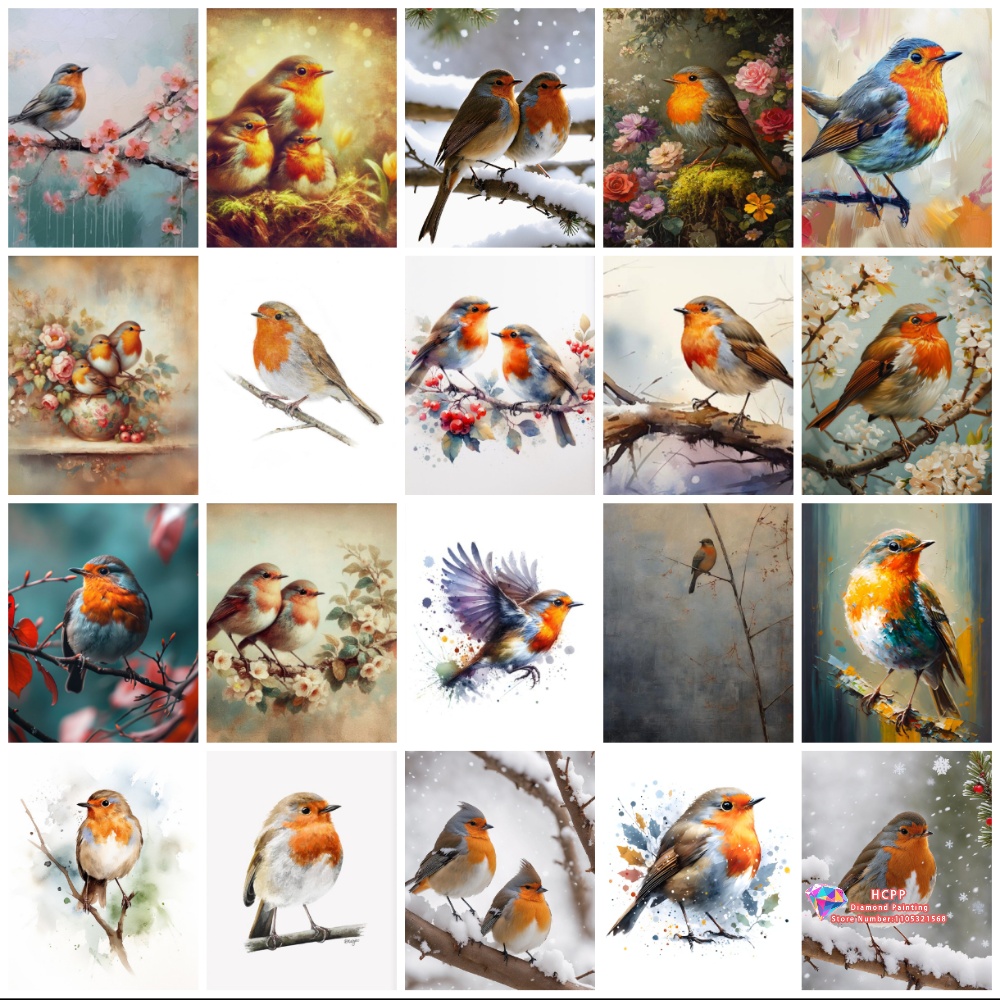 unframe Robin Bird Cute Robin  - Embroidery Embellishments reseña y precio