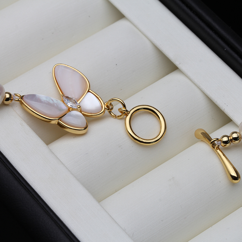 Real Freshwater Natural Pearl  - Pearl Trim Chain reseña y precio
