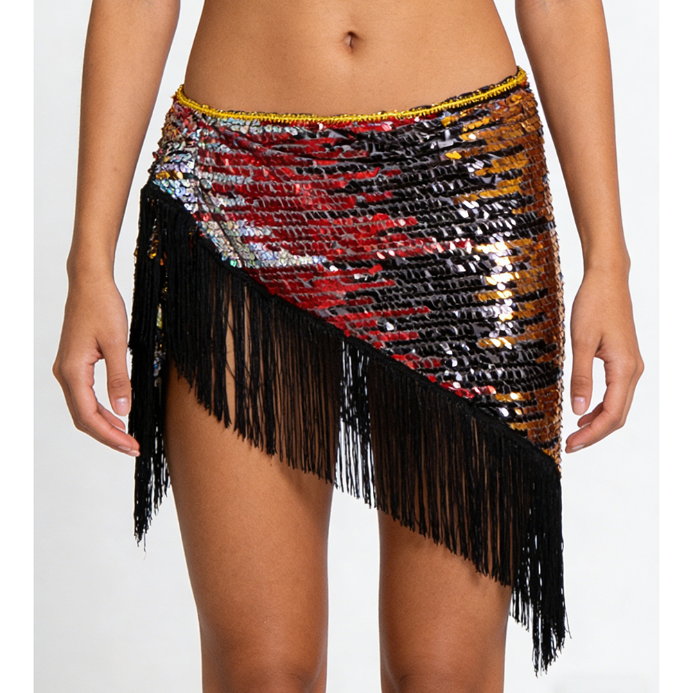 Women's Sequins Belly Dance Hi - Tassel Fringe Trim reseña y precio