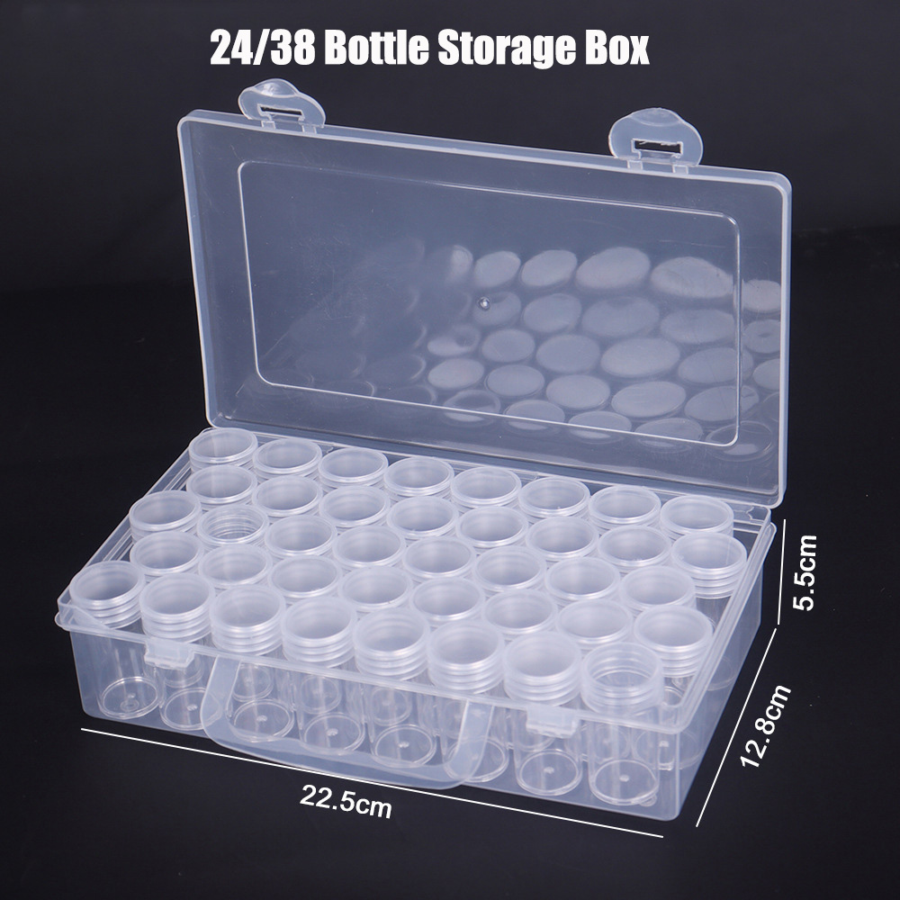Bottles Box Storage Transparen - Craft Embellishment Storage reseña y precio