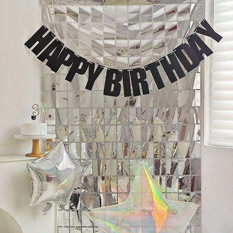 1Pc Luxury Square Sequin Backd - Sequin Fabric Panel reseña y precio