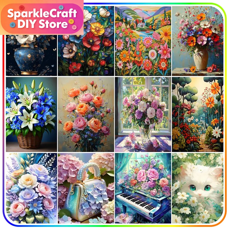 1pc frameless  Diamond Paintin - Embroidery Embellishments reseña y precio