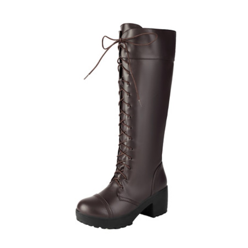 Womens Knee High Lace Up Comba - Guipure Lace Panel reseña y precio