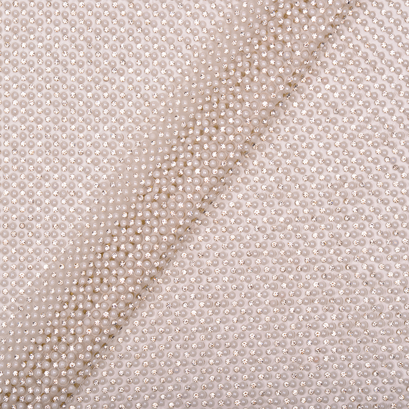 JUNAO 24*40cm Hotfix Pearl Rhi - Crystal Mesh Fabric reseña y precio